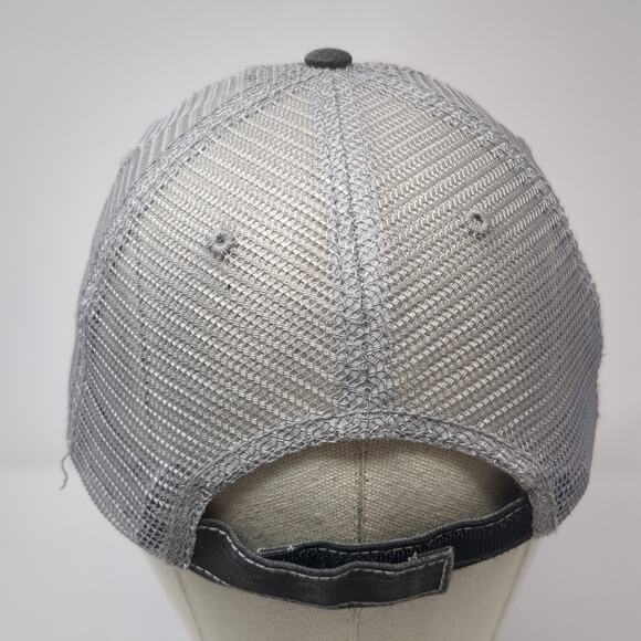 Tovuti Strapback Trucker Hat Gray One Size Adjustable Embroidered Distressed Ha - Picture 6 of 9